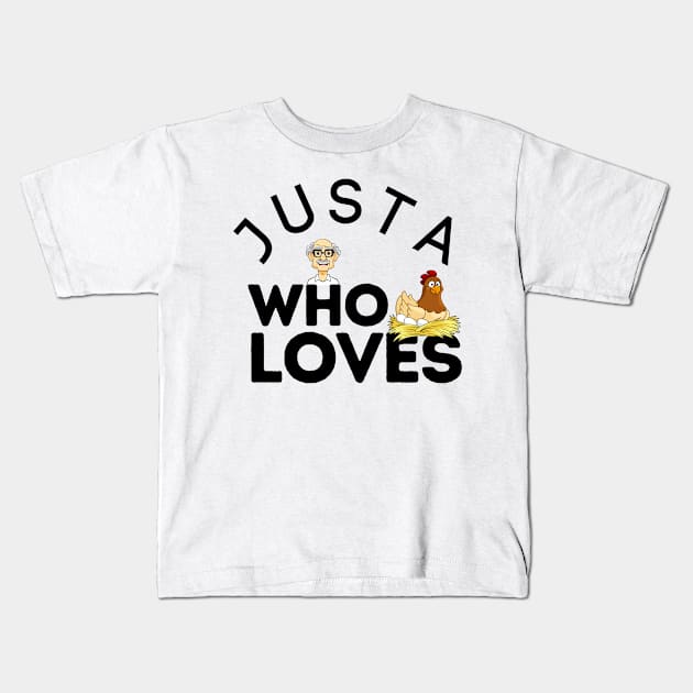 Just A Grandpa Who Loves Chickens Kids T-Shirt by JaunzemsR